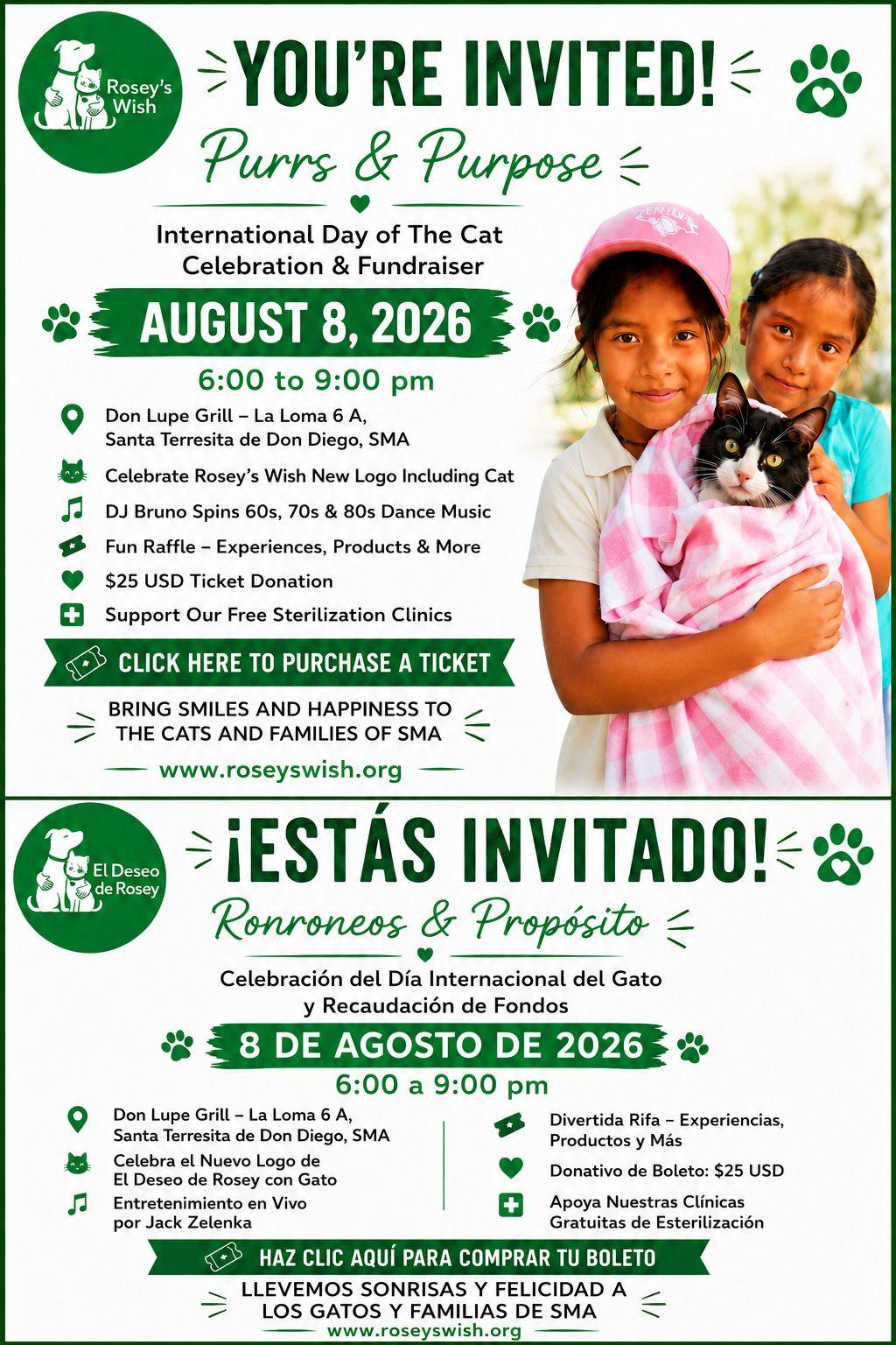 Purrs & Purpose Invitation